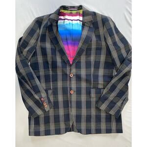 Robert Graham Classic Fit Seersucker Glen Plaid Sport Coat Men's Size 42 EUC!